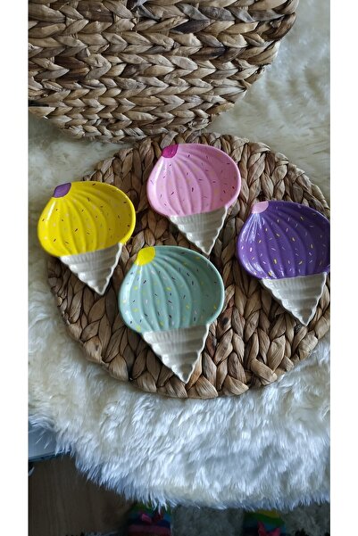 evdeki atölyem Polyester Cupcake Dondurma Sunum Tabağı