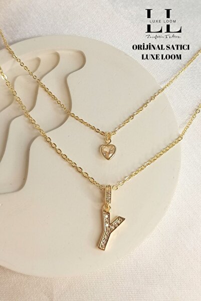 Luxe Loom Zarafetin Işıltısı Kadın Kararmayan Çelik Gold Zirkon Taşlı Küçük K...