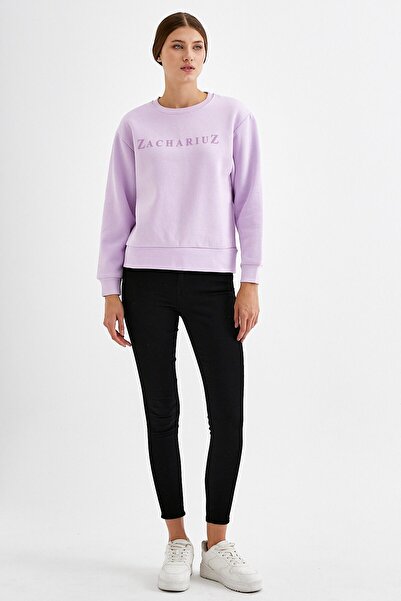 ZACHARIUZ Φούτερ Raster μακρυμάνικο ριμπ λαιμόκοψη 0165