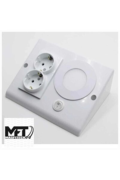 Masfitech Dolap & Tezgah Altı Prizli Aydınlatma 3 Watt (BEYAZ KASA) 1305-65