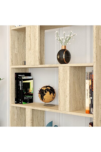 Variant Mobilya Lima Kitaplık - Traverten