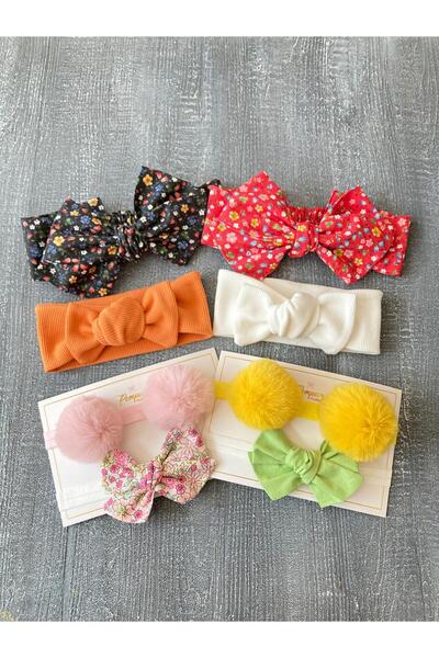 pempem bandana طقم باندانا وشريط شعر للفتيات الصغيرات