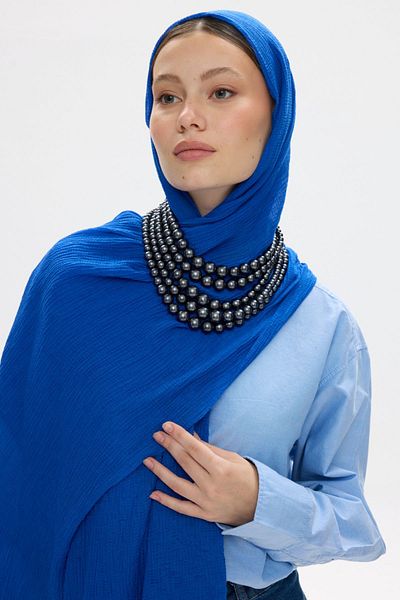FENZA SCARF Βαμβακερό σάλι Freya Muslin Twisted Tassel