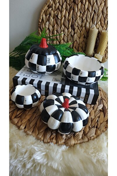 evdeki atölyem Dama Desen Saksı,kavanoz Set