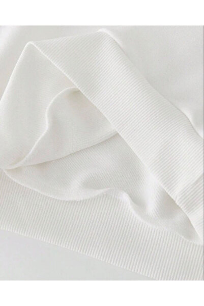 EFFRENATU Hila Moda - White Hooded Sweatshirt and Black Large Size Printed Set 3 Thread