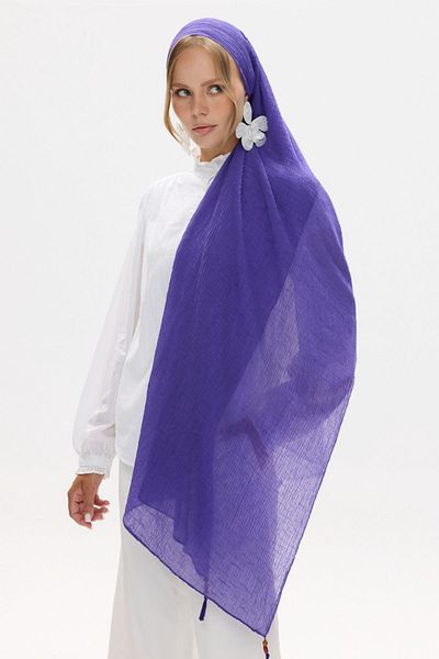 FENZA SCARF Freya Muslin Wrapped Tasseled Cotton Shawl