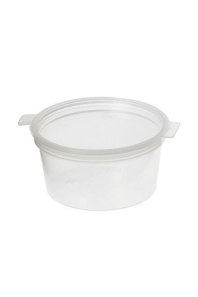 NewEastern Hard Plastic Sauce Container 30Cc Heat Resistant Sauce Bowl with Lid - Pack of 50