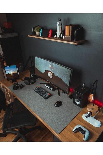 garaccu Felt Table Mouse Mat Pad for Office Study Desk 60X160 cm (Special Size)