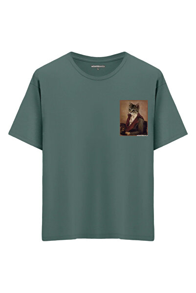 Mounte Bianca Unisex Signor Tabby - Oversize kroj T-shirt