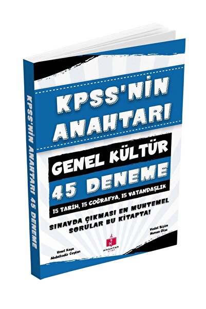 Anahtar Kitap 2026 Kpss'nin Anahtarı 45 Deneme - Genel Kültür Tarih Coğrafya ...
