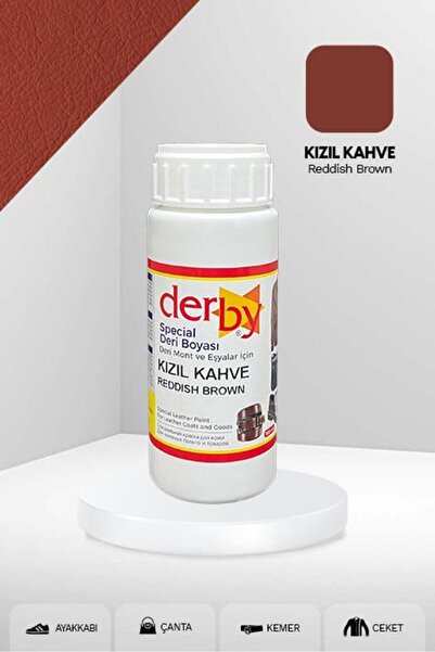 Derby Special Kızıl Kahve Deri Boyası 100 ml / Mont Eşya Çanta Kemer Cüzdan A...