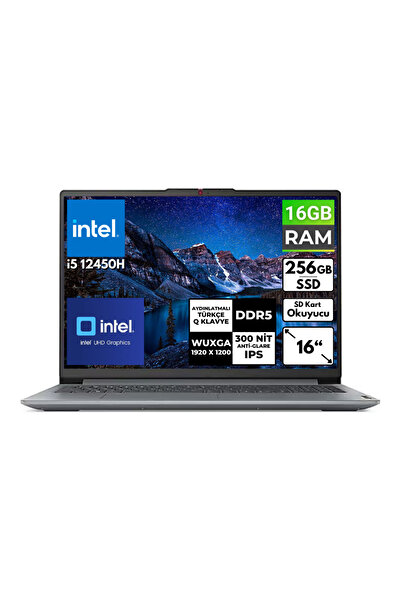 LENOVO IdeaPad Slim3 16IAH8 i5- 12450H 16GB 256 GB SSD 16" WUXGA Freedos 83ES...