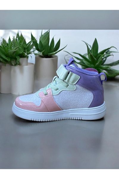 fikret bağcı Girl's Orthopedic Winter Sneakers - Light Sole, Velcro Elastic