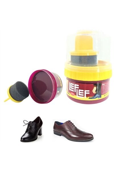 Nuri Leflef Pratik Cilalı Krem Bordo Ayakkabı Bakım Boyası 50 ml