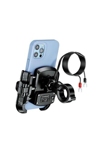 Nukrotech Mr Plus Type-c Şarjlı Gidon Ve Ayna Bağlantılı Telefon Tutucu