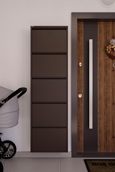 Ceha 5'li Metal Ayakkabılık - Kahverengi