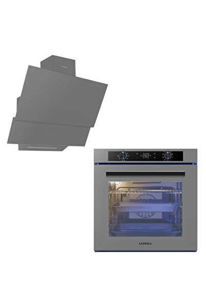 Luxell 2'li Ankastre Set(88 Litre A-68 Sgf3 Platinum Metalik Gri Ankastre Dij...