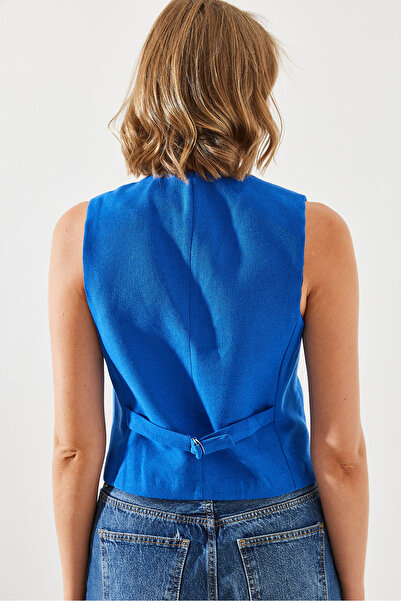 Bianco Lucci Vászon bélésű mellény - hátsó öv részletes, női, 11116 60251792