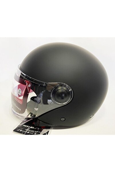 MT Helmets Yarım Kask Kask Jet Street A1 Matt Black