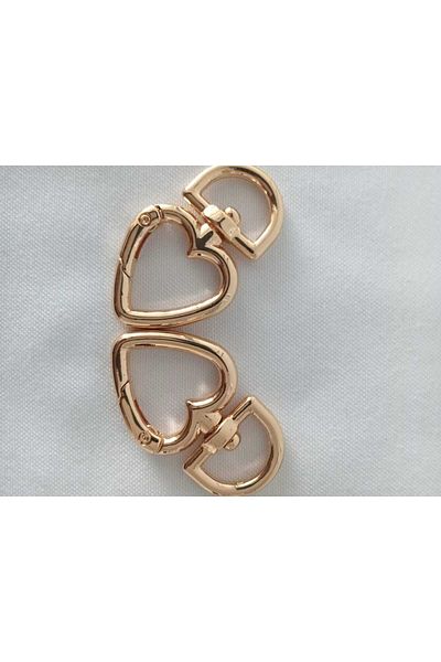hobi duragı Heart Shaped Two Pieces Spring Bag Ring