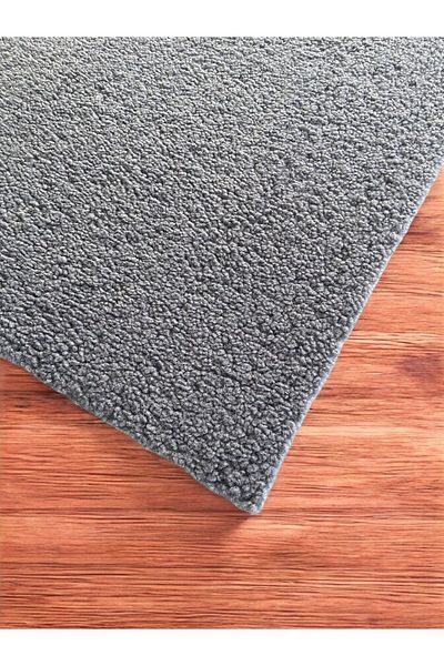 Prizma Gray Single Non-Slip Curl Bathroom Rug and Mat - (75X110)Cm