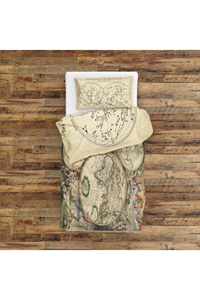 The Lucid Lab Антична карта світу та сузір'я Двосторонній комплект постільної...