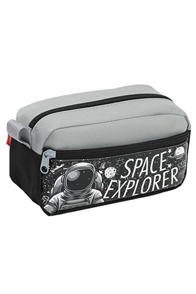 paldem Gray Double Compartment Space Pen Bag