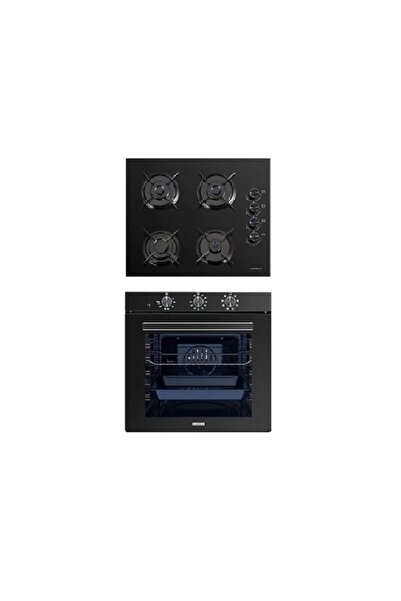 Luxell 88 LİTRE SÜPER KRİSTAL SİYAH ANKASTRE 2 Lİ SET(A68-sf3 Fırın /oc88 Ank...