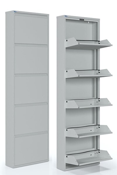 Ceha 5'li Metal Ayakkabılık - Gri