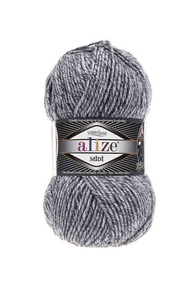 Alize Süperlana Midi 801 Μαύρο και άσπρο χειμερινό πλεκτό νήμα