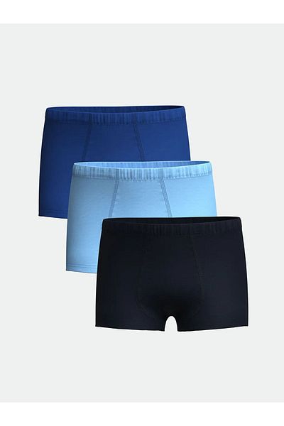 LC Waikiki Мъжки боксерки LCW Kids - тъмносиньо, базов комплект от 3 части