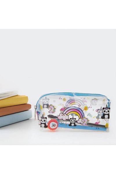 YEŞİL KIRTASİYE Suport pentru stilou transparent Rainbow Panda