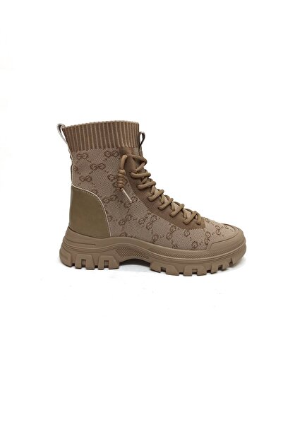Guja CAMEL TRİKO KADIN SNEAKER BOT AYAKKABI