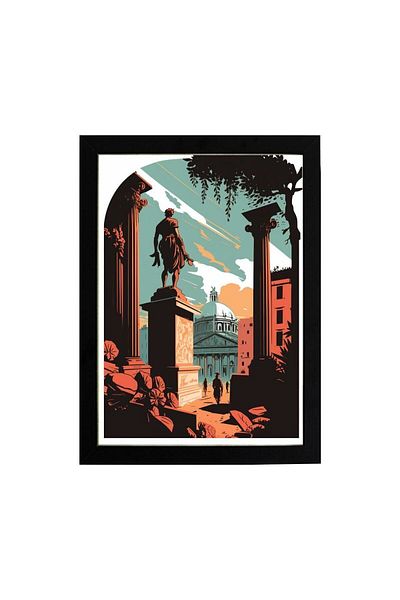KAYNOCK Roman Sculpture, Italy, Art, Poster Painting Digital Design Painting