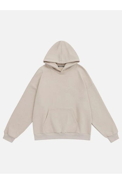 Mad&Calf Κόκκινο φούτερ με στάμπα 8 μπάλας Unisex Oversize με κουκούλα Fleece