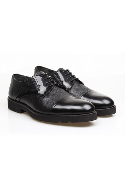 Butik PANTOFI BĂRBAȚI DIN PIELE GENUINĂ CU șireturi CULOARE NEGRĂ