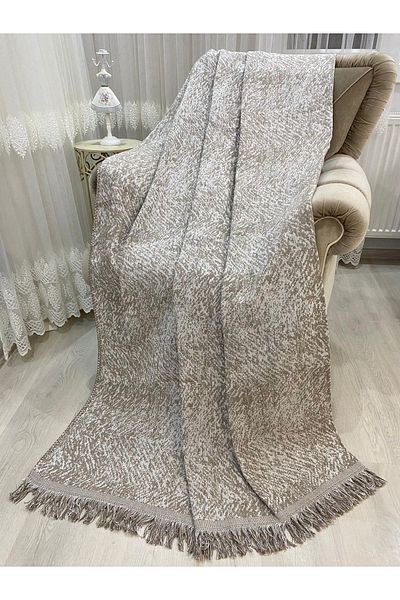 Özlü Home Husa de lux din bumbac maro pentru canapea-pat 170x220, față-verso anti-transpirație anti-alunecare
