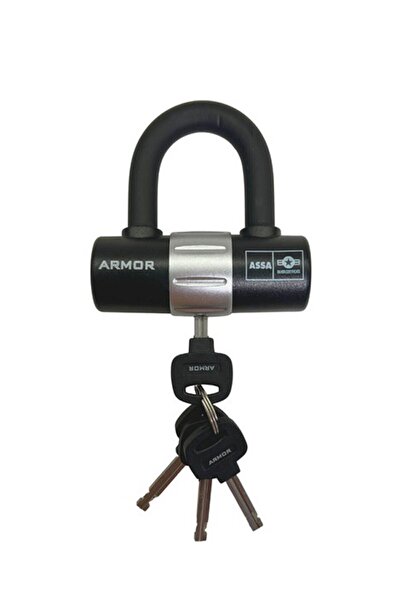 Armor 781mv 12x11 Cm Boy 16mm Çapında Motosiklet Disk Kilidi Kelepçeli Çelik U-bar