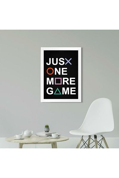 KAYNOCK Playstation Just One More Game, Gamer, Πίνακας παιχνιδιών, Ps, Πίνακας αφίσας, Ψηφιακό σχέδιο