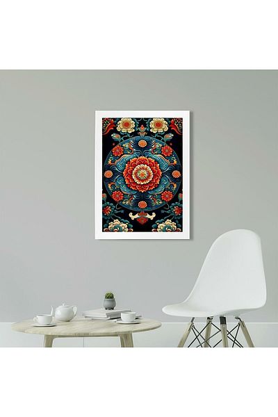 KAYNOCK Pictură poster cu model etnic din Orientul Îndepărtat D6, model, pictură cu design digital