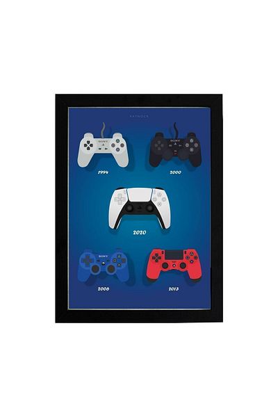 KAYNOCK Маса за плакати с джойстик за Playstation, Ps, Маса за плакати за геймъри, Маса за плакати за игри, Маса за дигитален дизайн