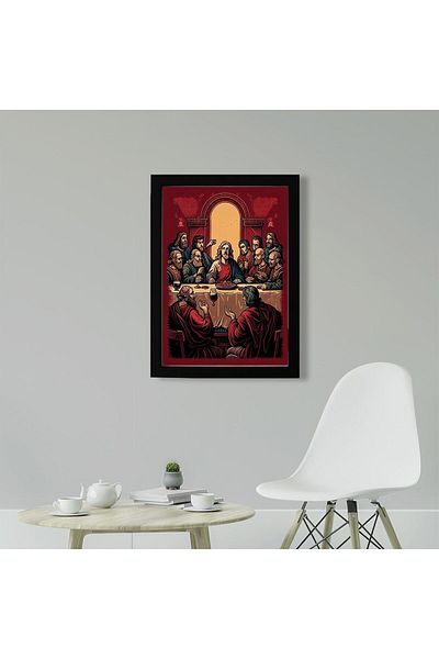 KAYNOCK Ultima Cina V2, Cina de Sfânta, Da Vinci, Renaștere, Poster Painting Design Digital