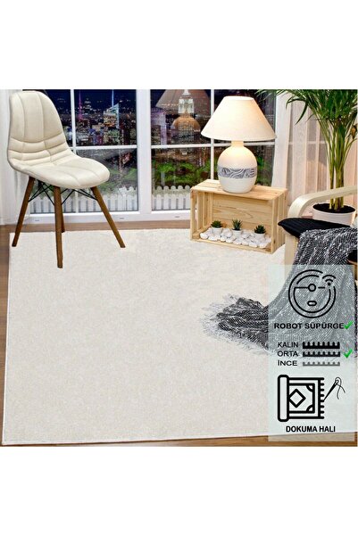 galaksihome Galaksihalı Kuğu Serisi Düz Krem Beyaz Halı Modern Halı Spor Halı...