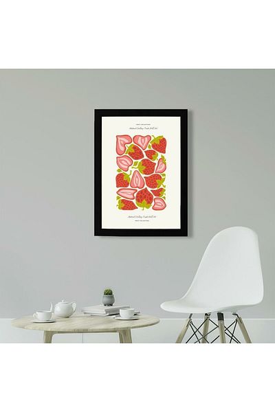 KAYNOCK Strawberry, Fruit, Minimal, Home Decoration, Kitchen Cafe Decoration Poster Painting