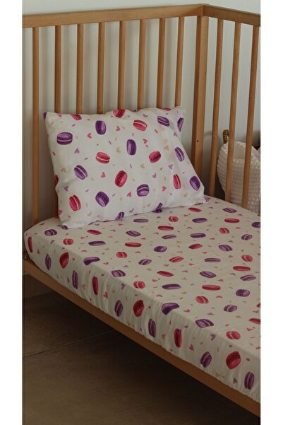 Muslin Elastic Bed Sheet Set 70x120 Cm 100% Organic Cotton 15 Cm Height,Park Bed And Crib Compatible