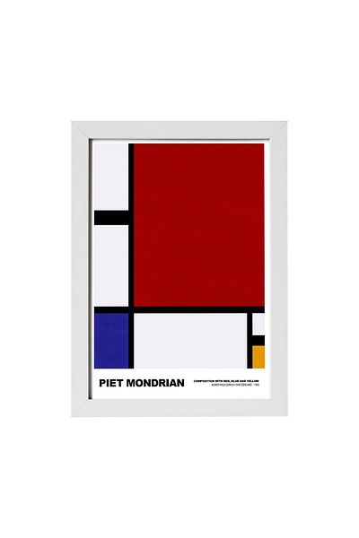 KAYNOCK Piet Mondrian Roșu, Albastru și Galben, Modern, Artă Contemporană, Poster Tablo Design Digital