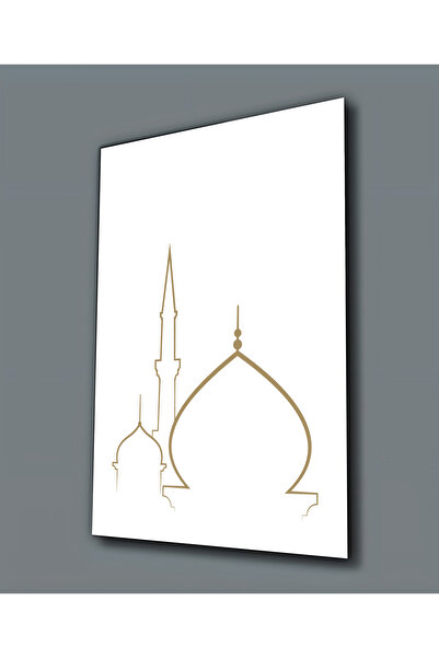 Harikabirev HARİKABİREV | STICLA INIMPRIMABILĂ (TEMPERATĂ) TABLA DE STICLA MINIMALĂ CU DESEN 01 | TMTEKLİ