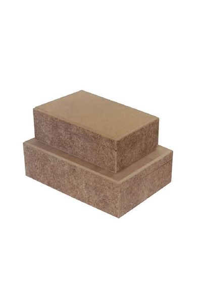 Altınyapı Hobi Market FLAT DOUBLE RECTANGULAR BOXES MDF UNPAINTED