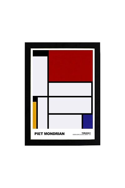KAYNOCK Piet Mondrian Tableau I, Modern, Contemporary Art, Poster Painting Digital Design