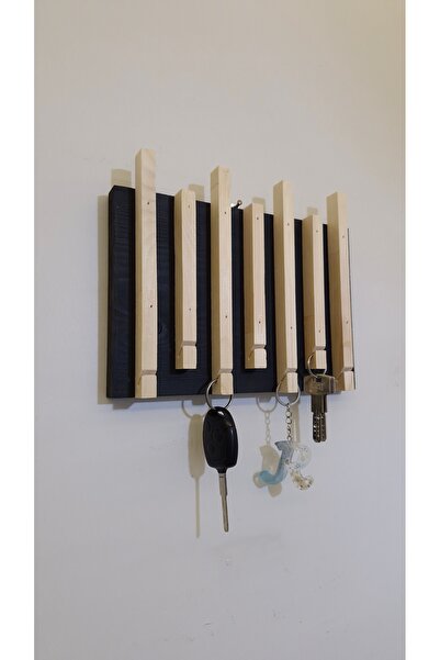 ViraHome Dekoratif Ahşap Anahtarlık Duvar Askılığı Antre Hol Askısı Anahtar A...
